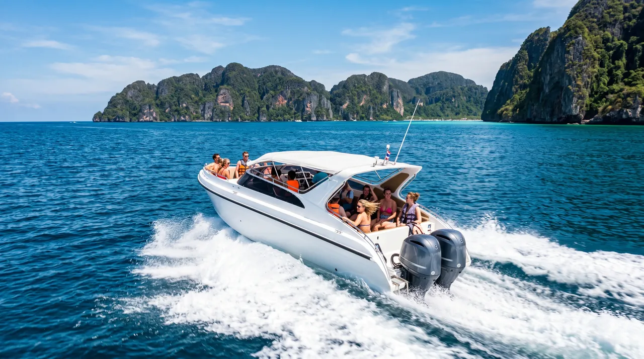 Maya Bay Early-Morning Speedboat Tour — boat tour to Maya Bay and the Phi Phi Islands, Thailand